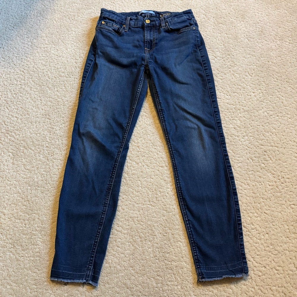 7 For All Mankind Blair the ankle skinny Women's Deep Blue Skinny Jeans